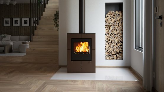 HS FLAMINGO Krbová kamna FLAMINGO ® EVENES hnědá - sametová