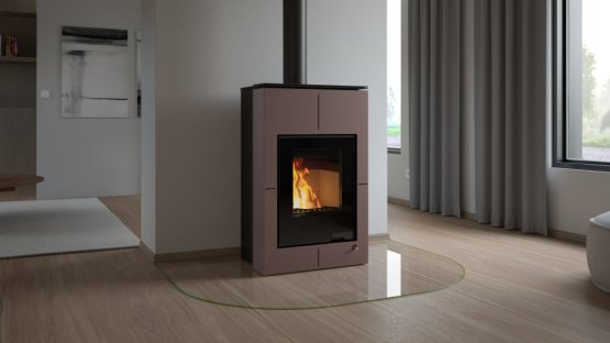 HS FLAMINGO Krbová kamna AQUAFLAM VARIO ® SAPORO 11kW hnědá - sametová (teplovzdušná verze)