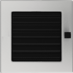 Krbová mřížka 17x17 BASIC broušený nerez s žaluzií
