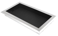 Krbová mřížka 16x32 cm, broušený chrom