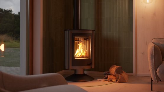 HS FLAMINGO Krbová kamna MASTERFLAMME ® Piccolo II, šedá