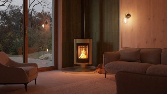 HS FLAMINGO Krbová kamna MASTERFLAMME ® Medie II, olivová