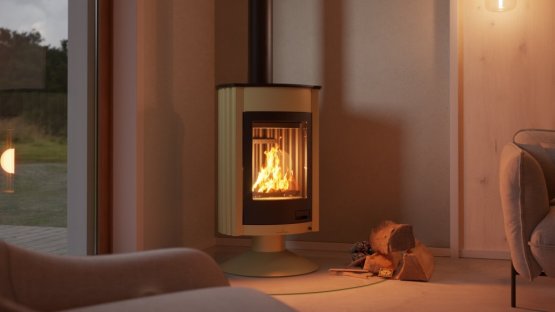 HS FLAMINGO Krbová kamna MASTERFLAMME ® Medie II, olivová