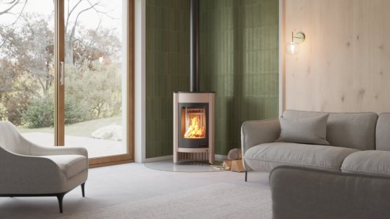 HS FLAMINGO Krbová kamna MASTERFLAMME ® Medie I, krémová