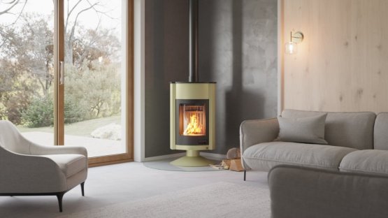 HS FLAMINGO Krbová kamna MASTERFLAMME ® Grande II, olivová