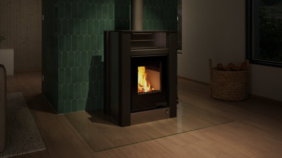 HS FLAMINGO Krbová kamna AQUAFLAM VARIO ® LEND 11/5kW šedá