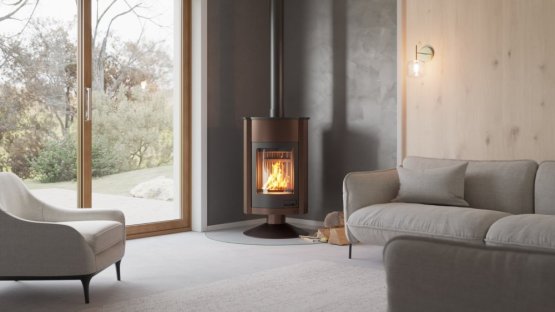 HS FLAMINGO Krbová kamna MASTERFLAMME ® Grande II, hnědá - sametová