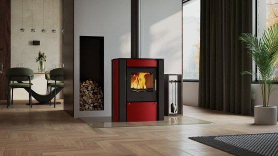 HS FLAMINGO Krbová kamna FLAMINGO ® AMOS červená