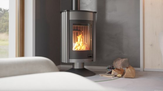 HS FLAMINGO Krbová kamna MASTERFLAMME ® Medie II, šedá