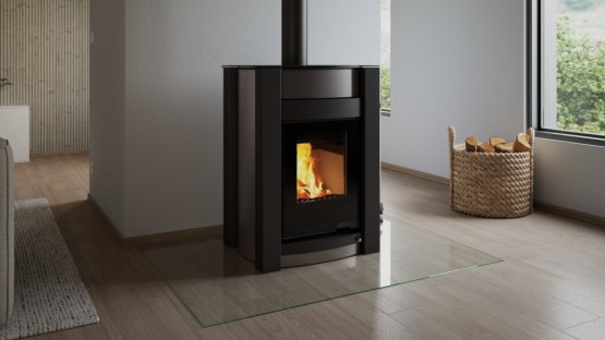 HS FLAMINGO Krbová kamna AQUAFLAM VARIO ® KALMAR 11kW šedá (teplovzdušná verze)