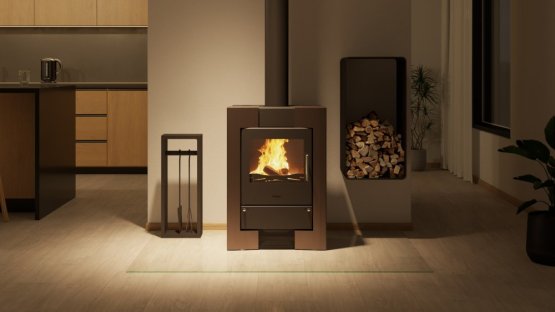 HS FLAMINGO Krbová kamna FLAMINGO ® ESPO II hnědá - sametová