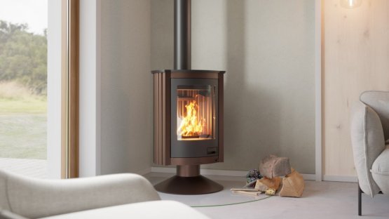 HS FLAMINGO Krbová kamna MASTERFLAMME ® Piccolo II, hnědá - sametová