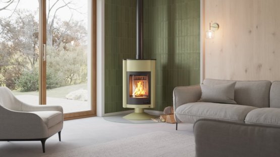 HS FLAMINGO Krbová kamna MASTERFLAMME ® Grande II, olivová