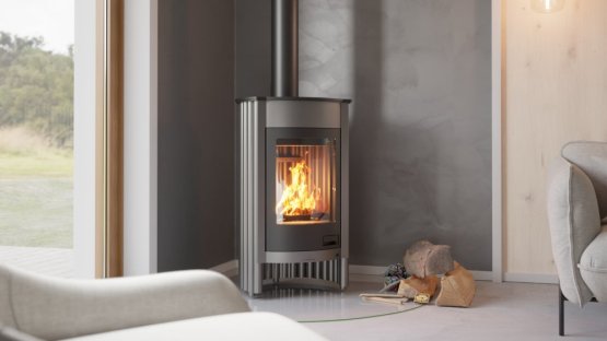 HS FLAMINGO Krbová kamna MASTERFLAMME ® Medie I, šedá