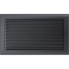 Krbová mřížka 22x37 BASIC grafitová s žaluzií