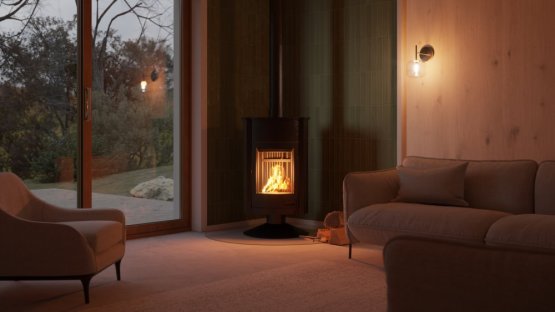 HS FLAMINGO Krbová kamna MASTERFLAMME ® Grande II, černá