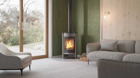 HS FLAMINGO Krbová kamna MASTERFLAMME ® Medie I, šedá