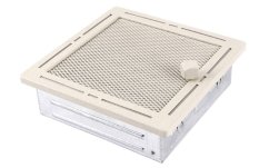 Krbová mřížka 16x16 cm, TREND krémový brokát s žaluzií
