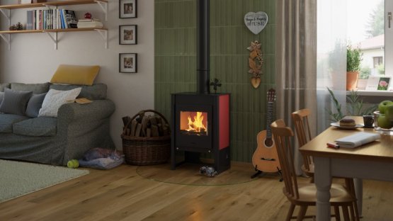 HS FLAMINGO Krbová kamna FLAMINGO ® KUALA červená