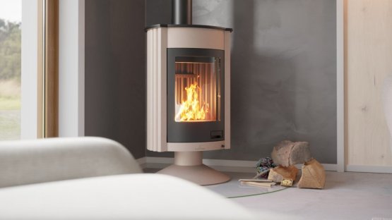 HS FLAMINGO Krbová kamna MASTERFLAMME ® Medie II, krémová