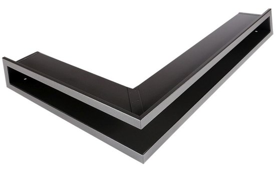 Krbová mřížka OTEVŘENÁ rohová levá 60x40x6 cm, grafit