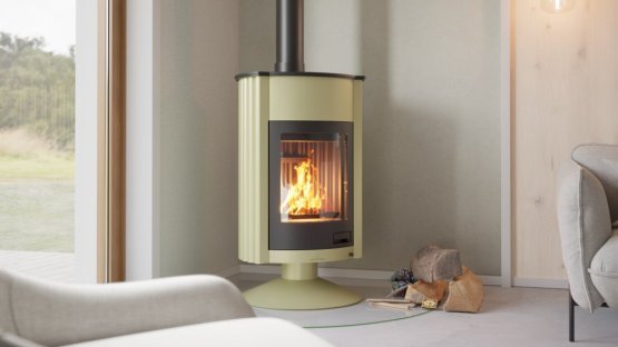 HS FLAMINGO Krbová kamna MASTERFLAMME ® Grande II, olivová