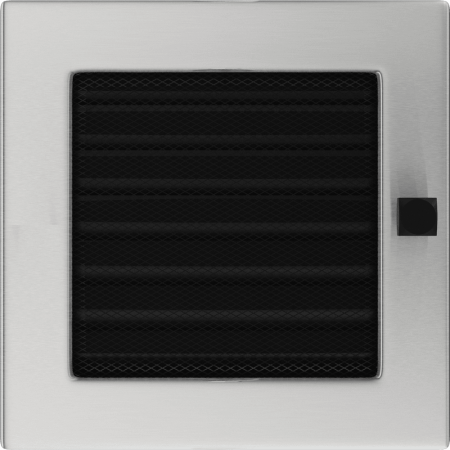 Krbová mřížka 17x17 BASIC broušený nerez s žaluzií
