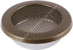 Krbová mřížka KULATÁ 160 mm staré zlato