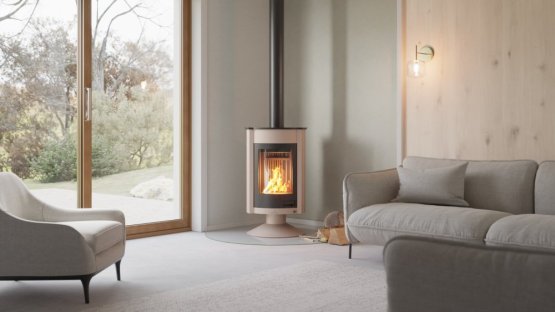 HS FLAMINGO Krbová kamna MASTERFLAMME ® Medie II, krémová