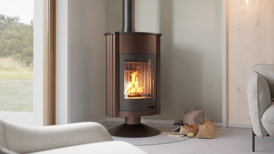 HS FLAMINGO Krbová kamna MASTERFLAMME ® Grande II, hnědá - sametová