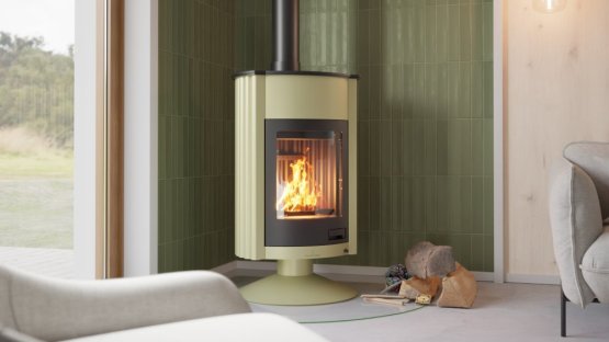 HS FLAMINGO Krbová kamna MASTERFLAMME ® Grande II, olivová