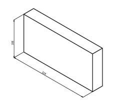 NDV-000052 - FL09K01 - Šamotová cihla 210x100x30