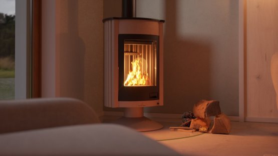 HS FLAMINGO Krbová kamna MASTERFLAMME ® Medie II, krémová