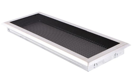 Krbová mřížka 16x45 cm, broušený chrom