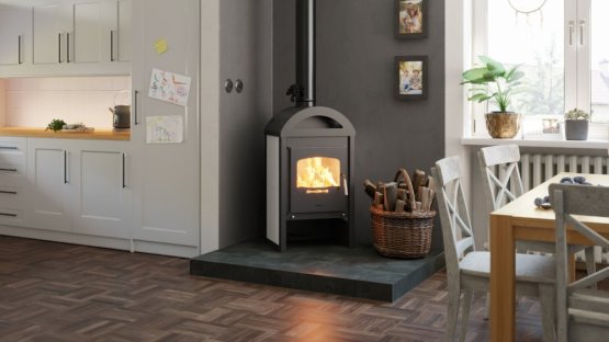 HS FLAMINGO Krbová kamna FLAMINGO ® MELAND dlažba Bílá