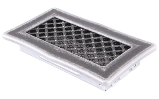 Krbová mřížka 10x20 cm, DECO stříbrná patina