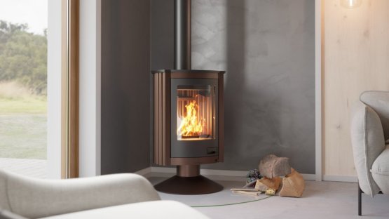 HS FLAMINGO Krbová kamna MASTERFLAMME ® Piccolo II, hnědá - sametová