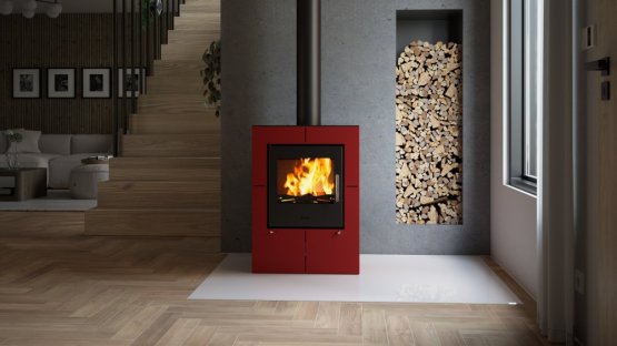 HS FLAMINGO Krbová kamna FLAMINGO ® EVENES červená