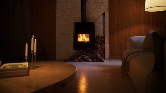 HS FLAMINGO Krbová kamna FLAMINGO DELUXE ® KAMPA pravá, červená