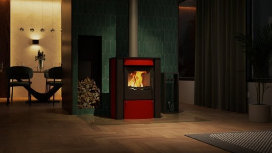 HS FLAMINGO Krbová kamna FLAMINGO ® AMOS červená