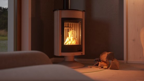 HS FLAMINGO Krbová kamna MASTERFLAMME ® Medie II, krémová