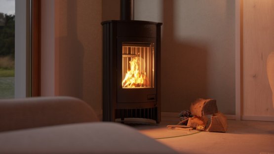 HS FLAMINGO Krbová kamna MASTERFLAMME ® Medie I, černá