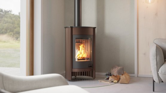 HS FLAMINGO Krbová kamna MASTERFLAMME ® Medie I, hnědá - sametová
