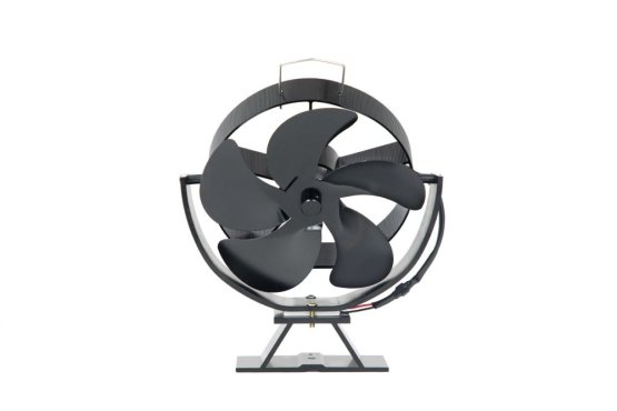 Ventilátor na kamna FLAMINGO pětilopatkový naklápěcí, černý
