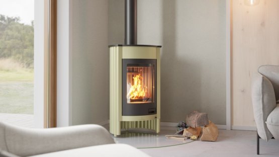 HS FLAMINGO Krbová kamna MASTERFLAMME ® Medie I, olivová