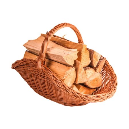 Koš na dřevo proutěný oválný