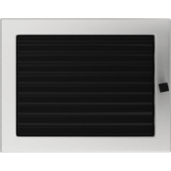 Krbová mřížka 22x30 BASIC broušený chrom s žaluzií