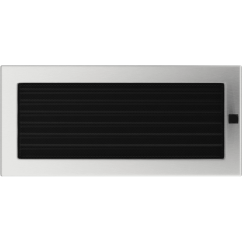 Krbová mřížka 17x37 BASIC broušený chrom s žaluzií