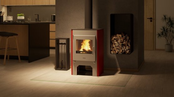 HS FLAMINGO Krbová kamna FLAMINGO ® ESPO III červená