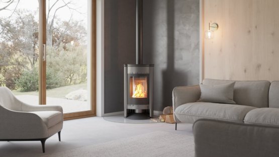 HS FLAMINGO Krbová kamna MASTERFLAMME ® Medie I, šedá